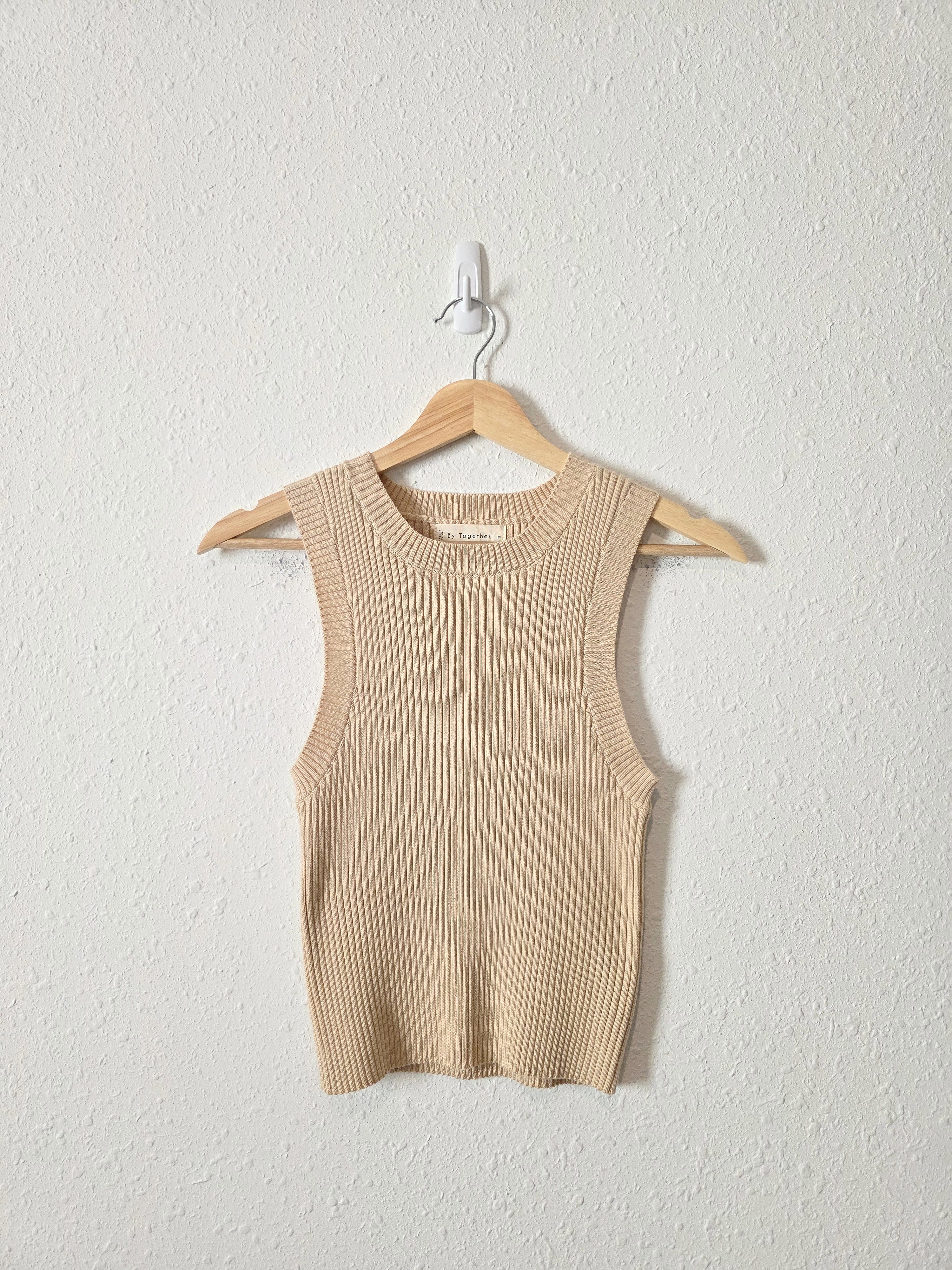 By Together Ribbed Crewneck Tank (M)