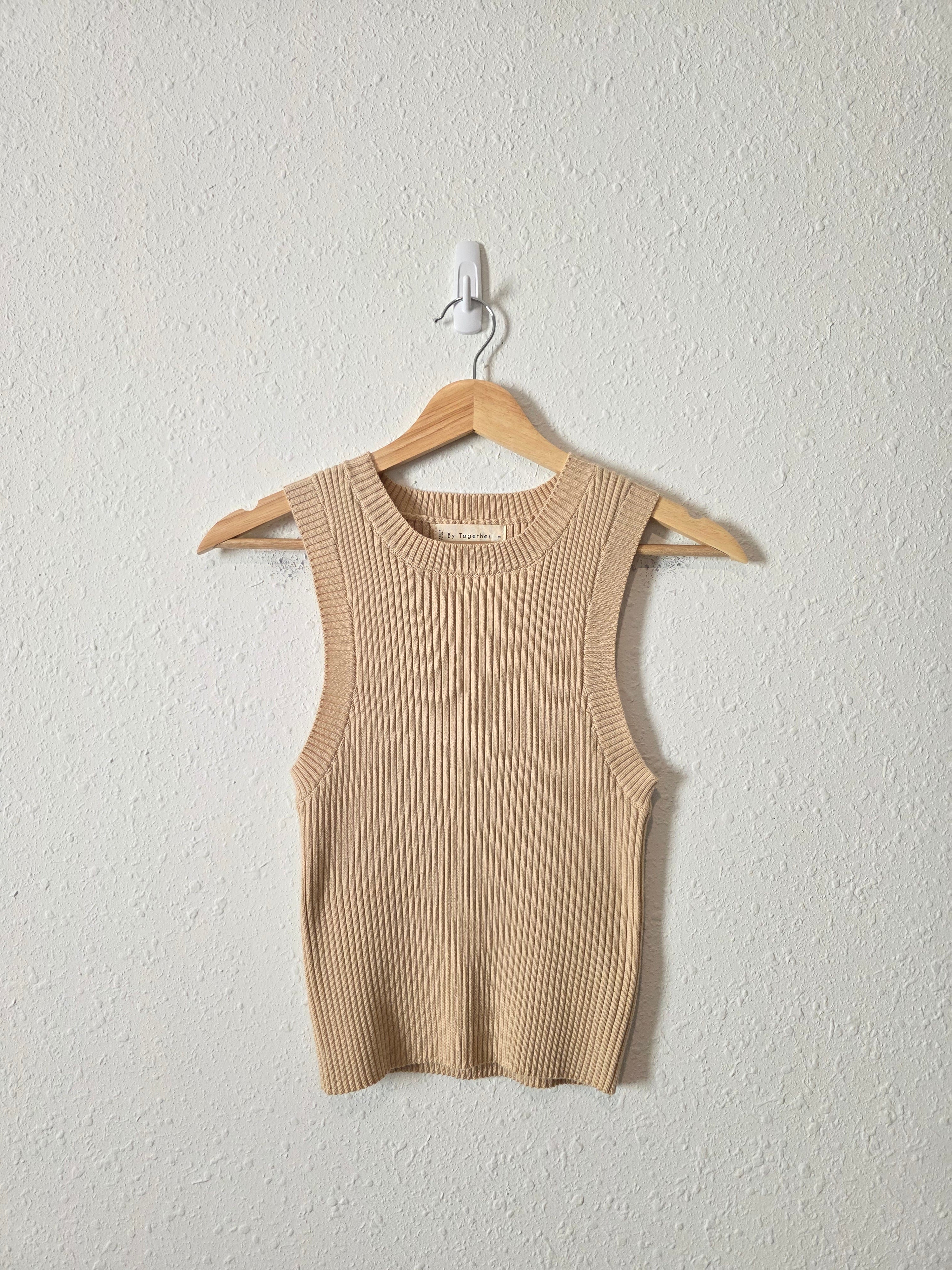 By Together Ribbed Crewneck Tank (M)