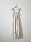 Quince Smocked Linen Midi Dress (XL)