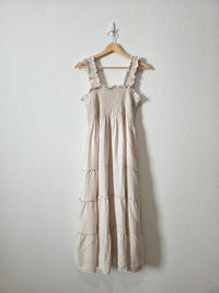 Quince Smocked Linen Midi Dress (XL)