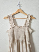 Quince Smocked Linen Midi Dress (XL)