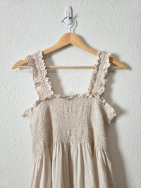 Quince Smocked Linen Midi Dress (XL)