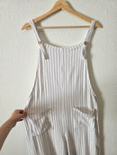 Striped Wide Leg Overalls (L)
