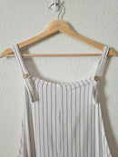 Striped Wide Leg Overalls (L)