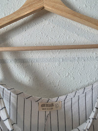 Striped Wide Leg Overalls (L)