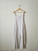 Striped Wide Leg Overalls (L)
