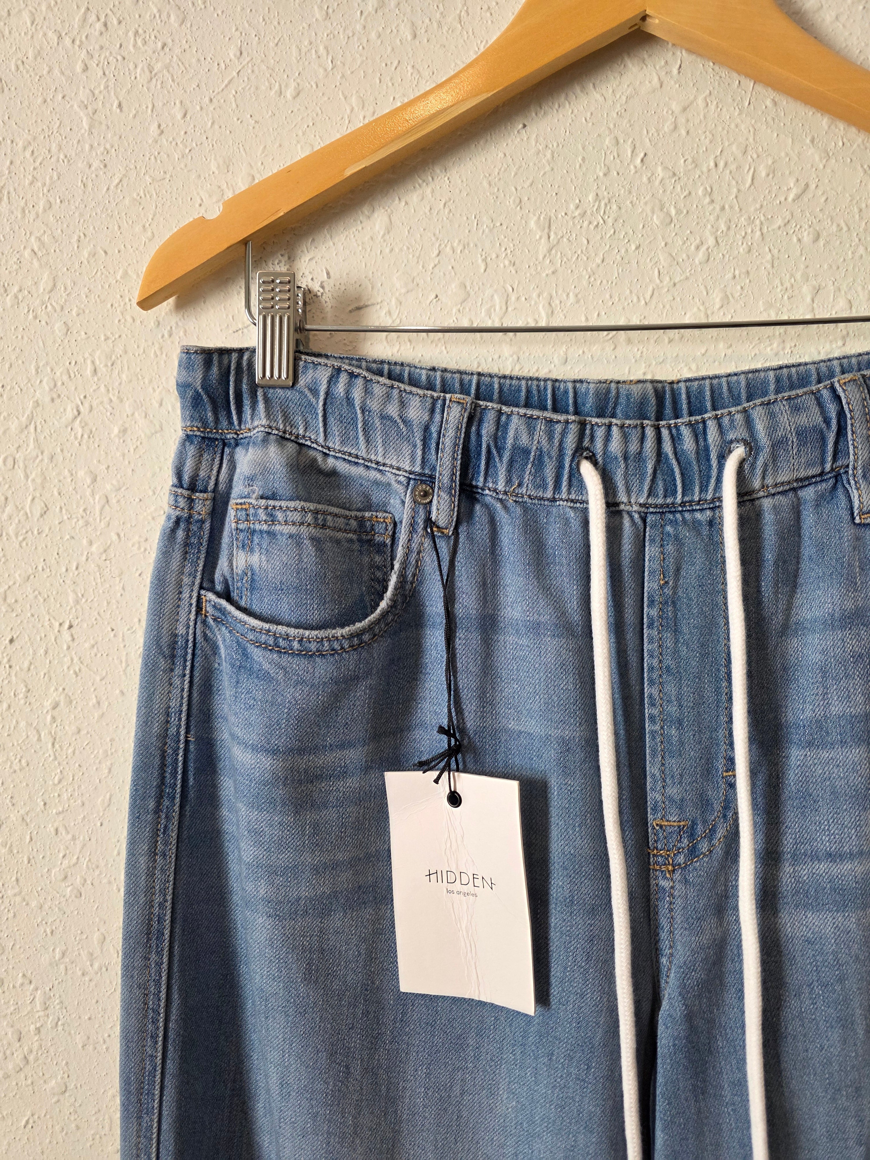 NEW Hidden Wide Leg Drawstring Jeans (26)