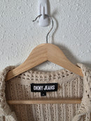 Cotton Linen Collared Knit Tank (XL)