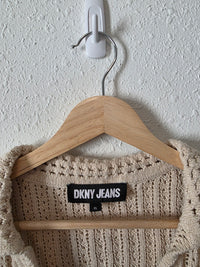 Cotton Linen Collared Knit Tank (XL)