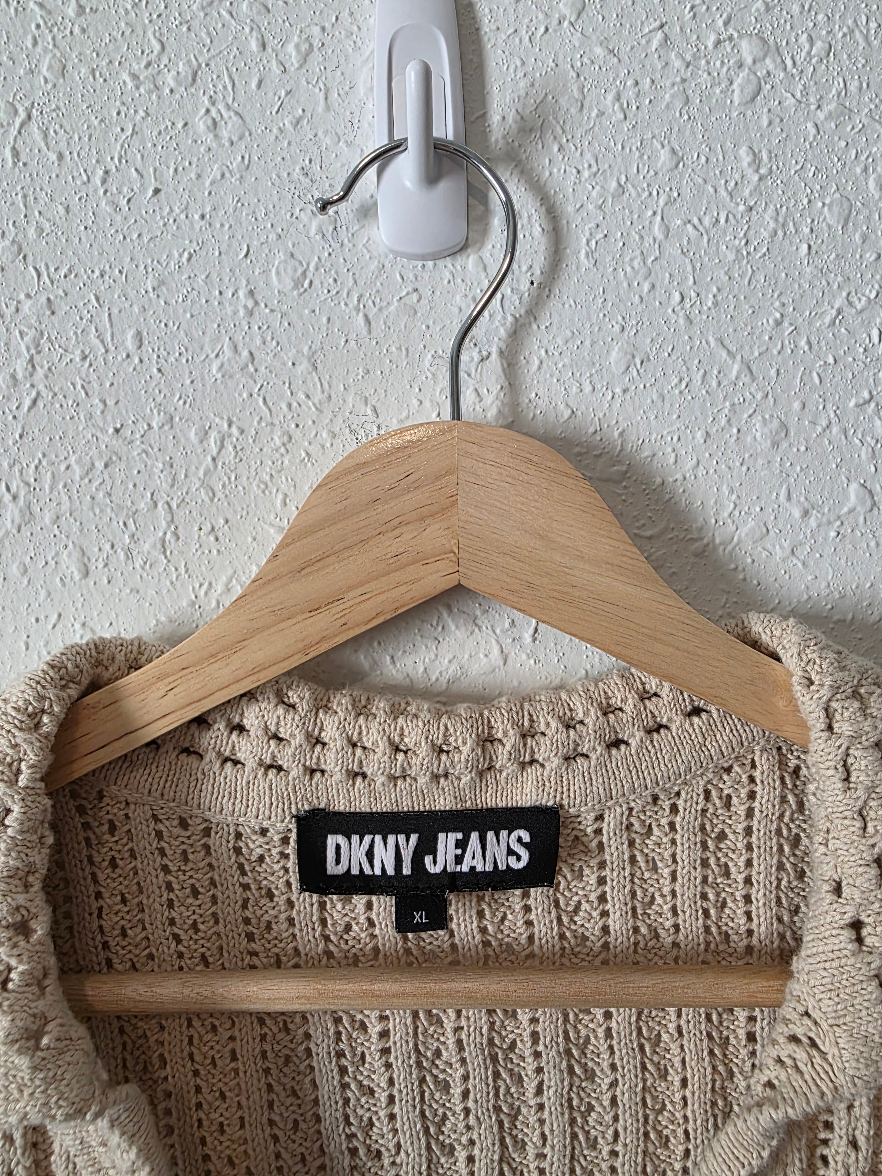 Cotton Linen Collared Knit Tank (XL)