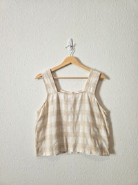 Madewell Gingham Linen Blend Tank (6)