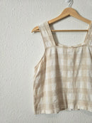 Madewell Gingham Linen Blend Tank (6)