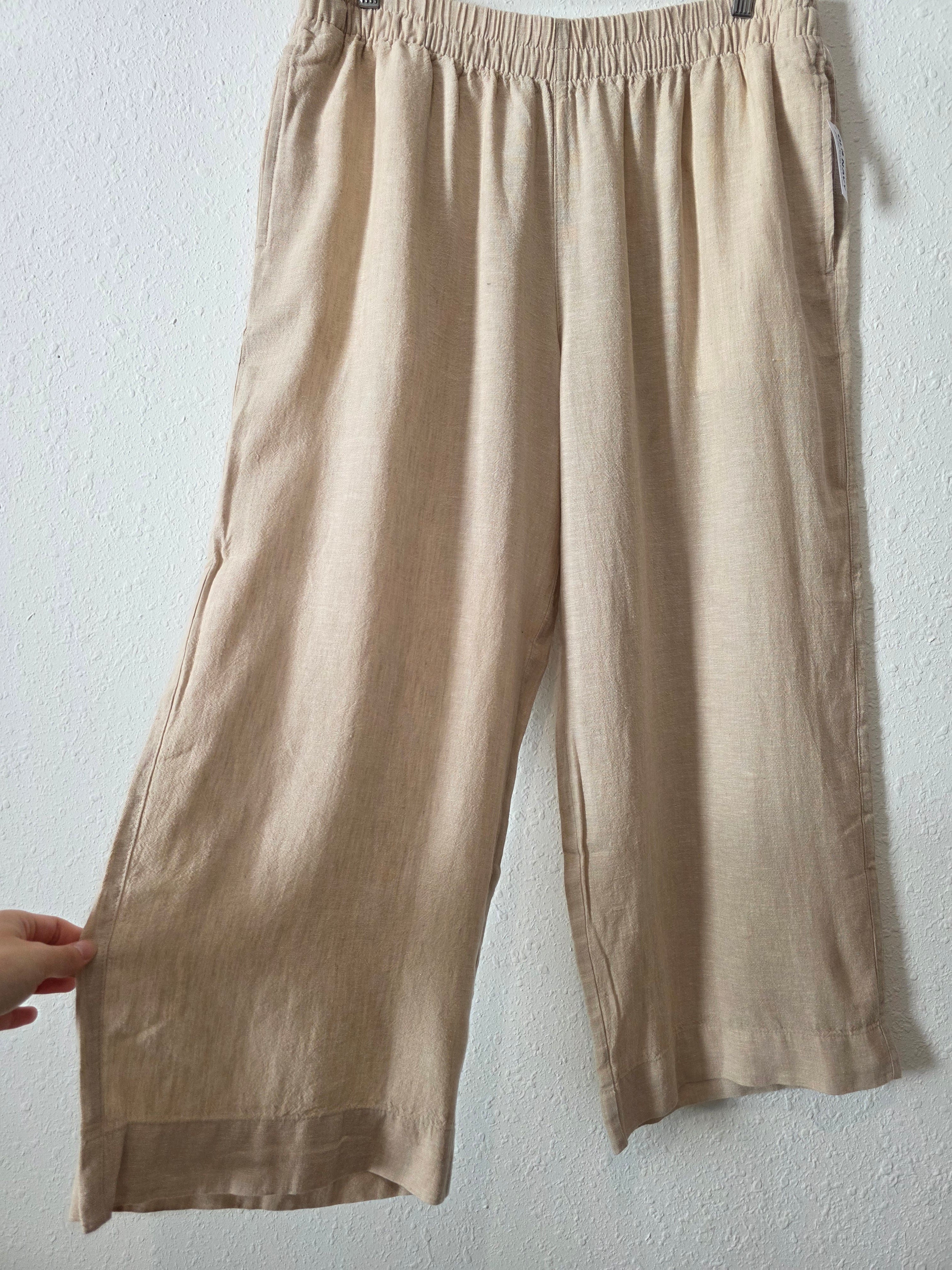 NEW Wide Leg Linen Blend Pants (LP)