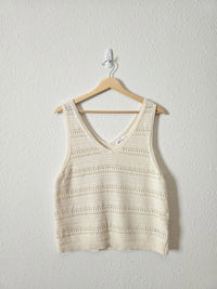 Gap Crochet Cotton Tank (L)