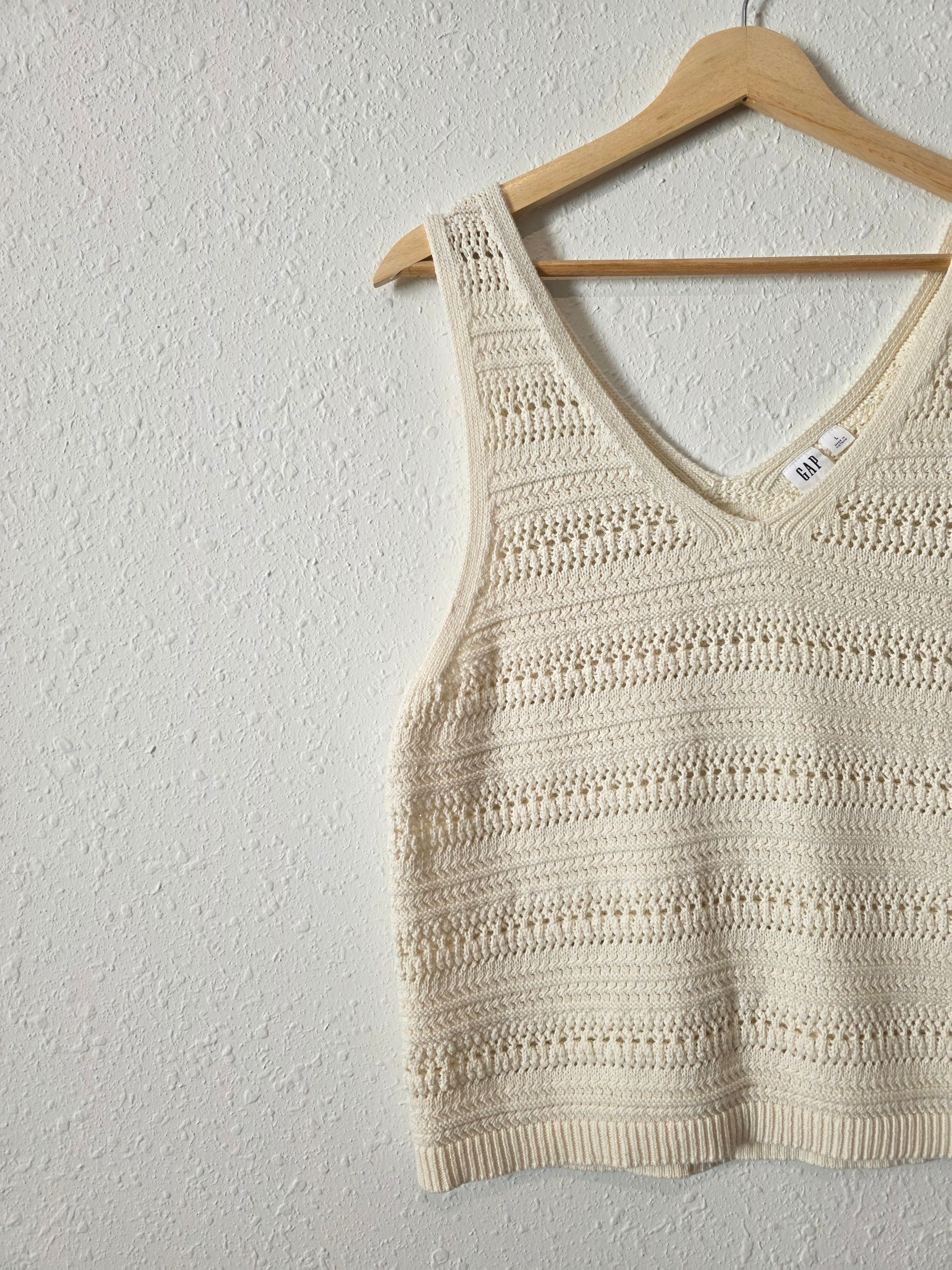 Gap Crochet Cotton Tank (L)