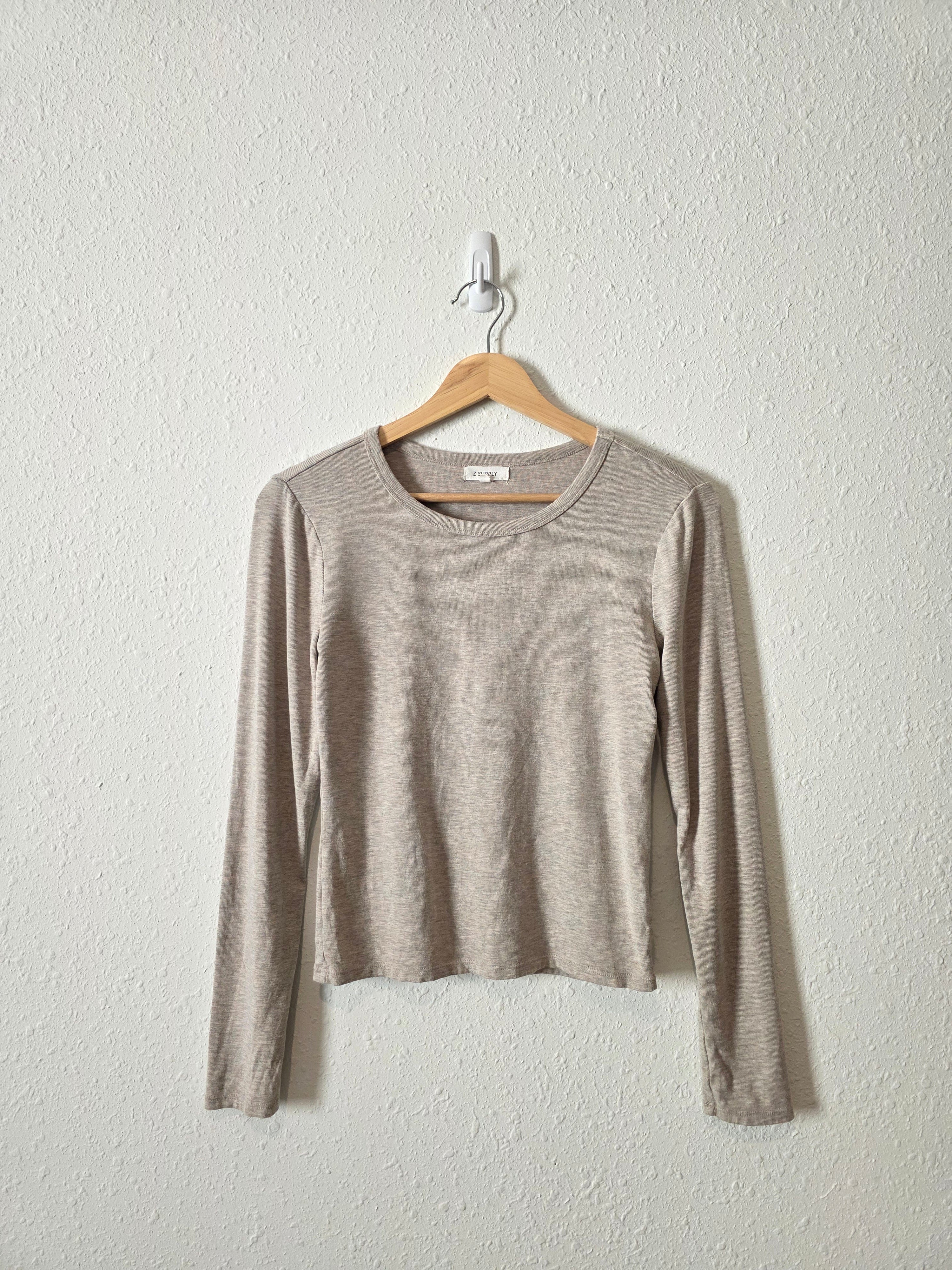 Z Supply Long Sleeve Crewneck Tee (S)