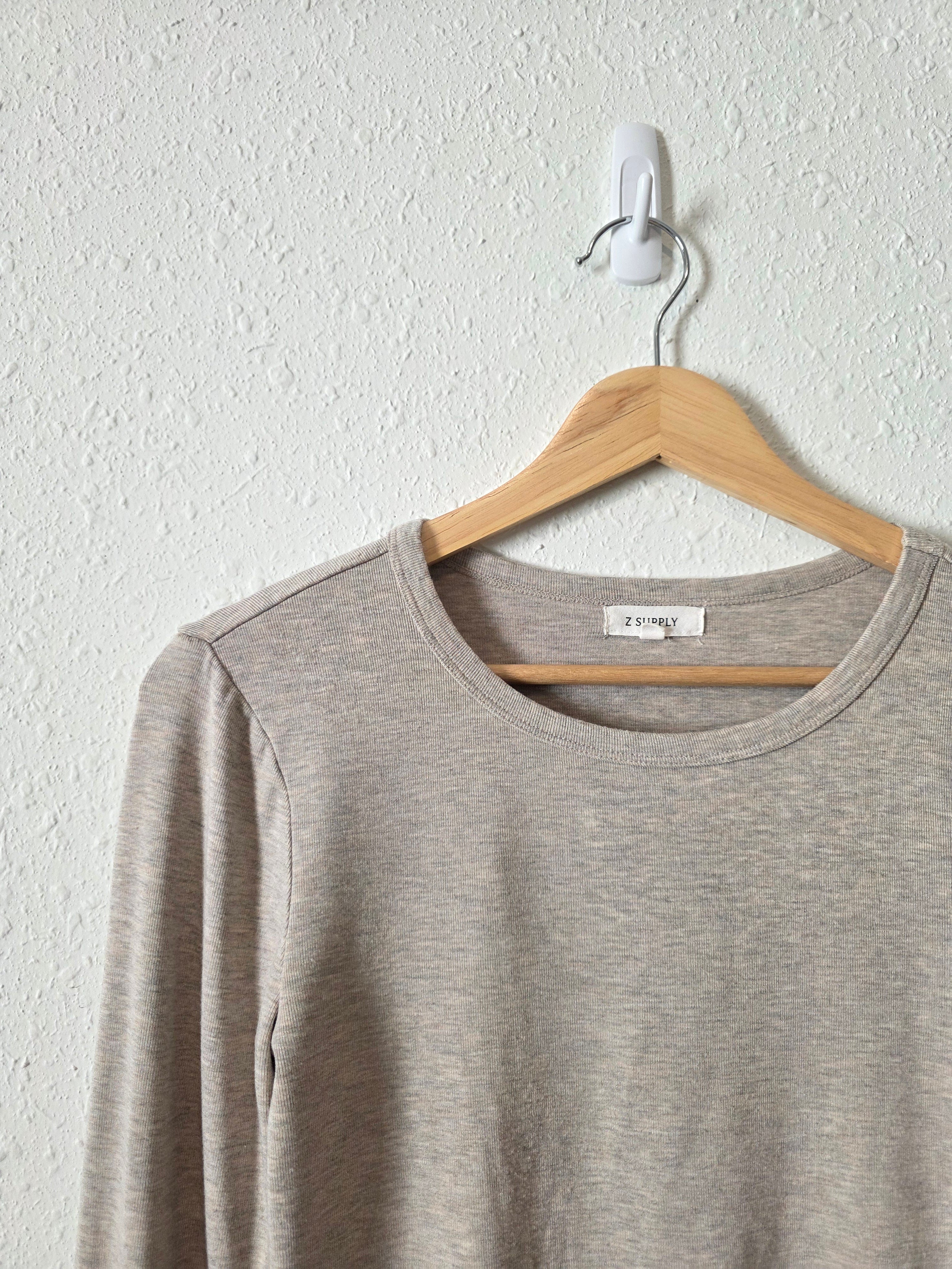 Z Supply Long Sleeve Crewneck Tee (S)