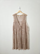 Crochet Knit Tie Front Top (22/34W)