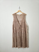 Crochet Knit Tie Front Top (22/34W)