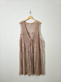 Crochet Knit Tie Front Top (22/34W)