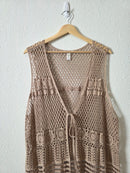 Crochet Knit Tie Front Top (22/34W)