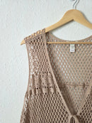 Crochet Knit Tie Front Top (22/34W)