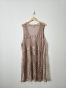 Crochet Knit Tie Front Top (22/34W)