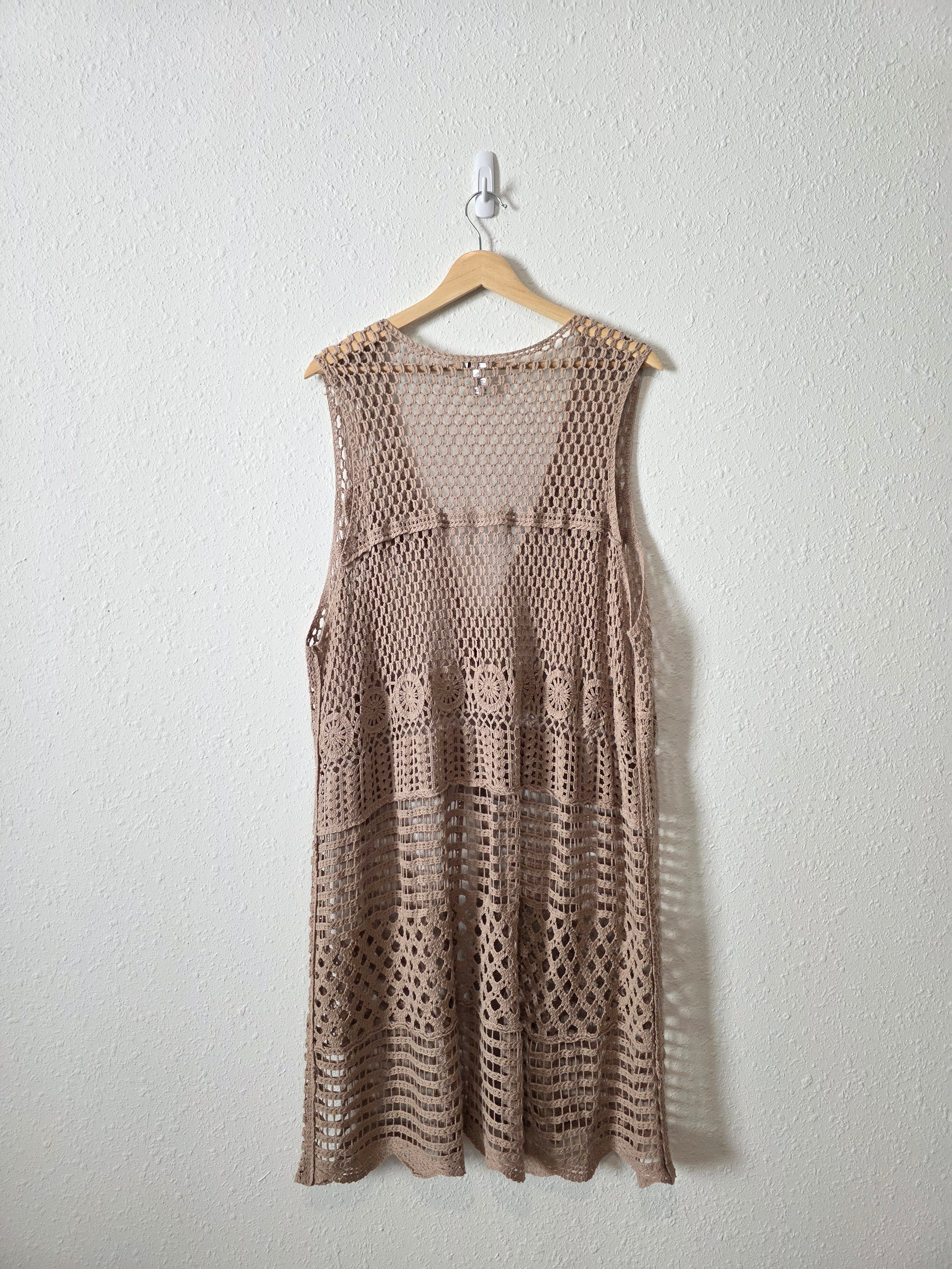 Crochet Knit Tie Front Top (22/34W)
