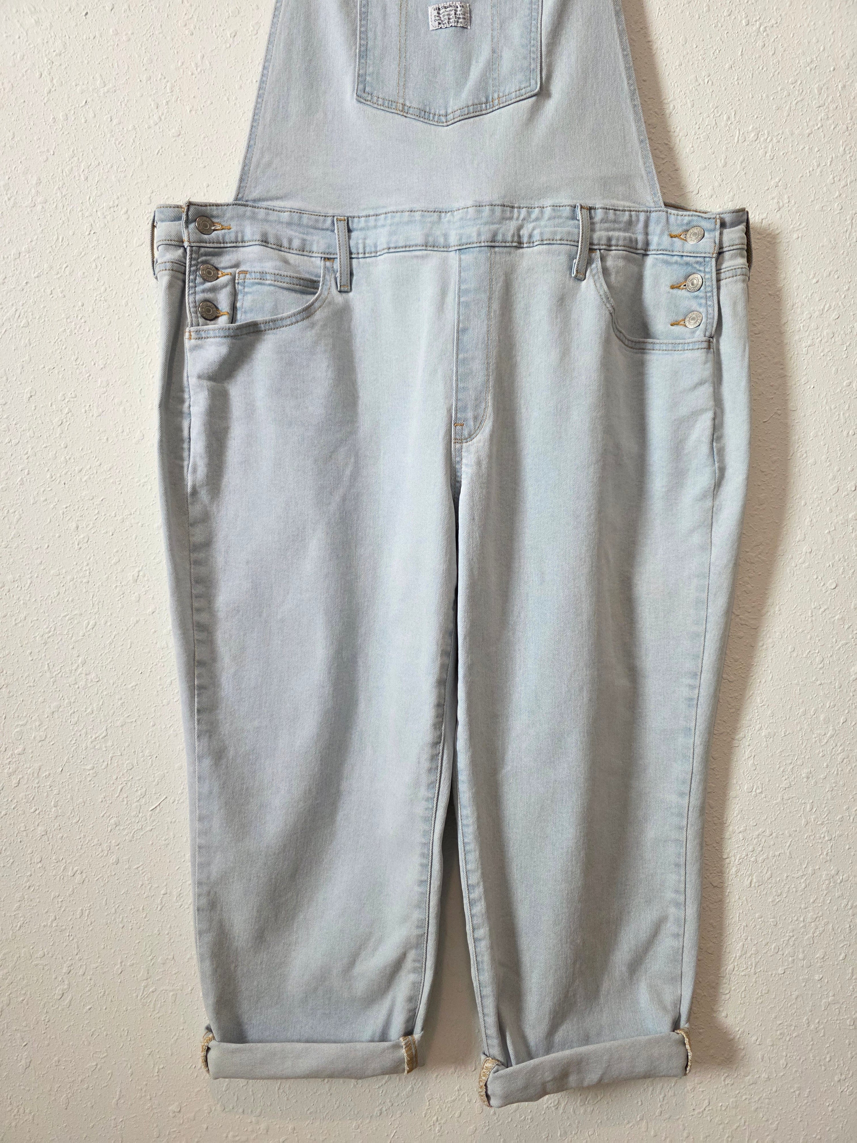 Levi's Light Wash Denim Overalls (24W)
