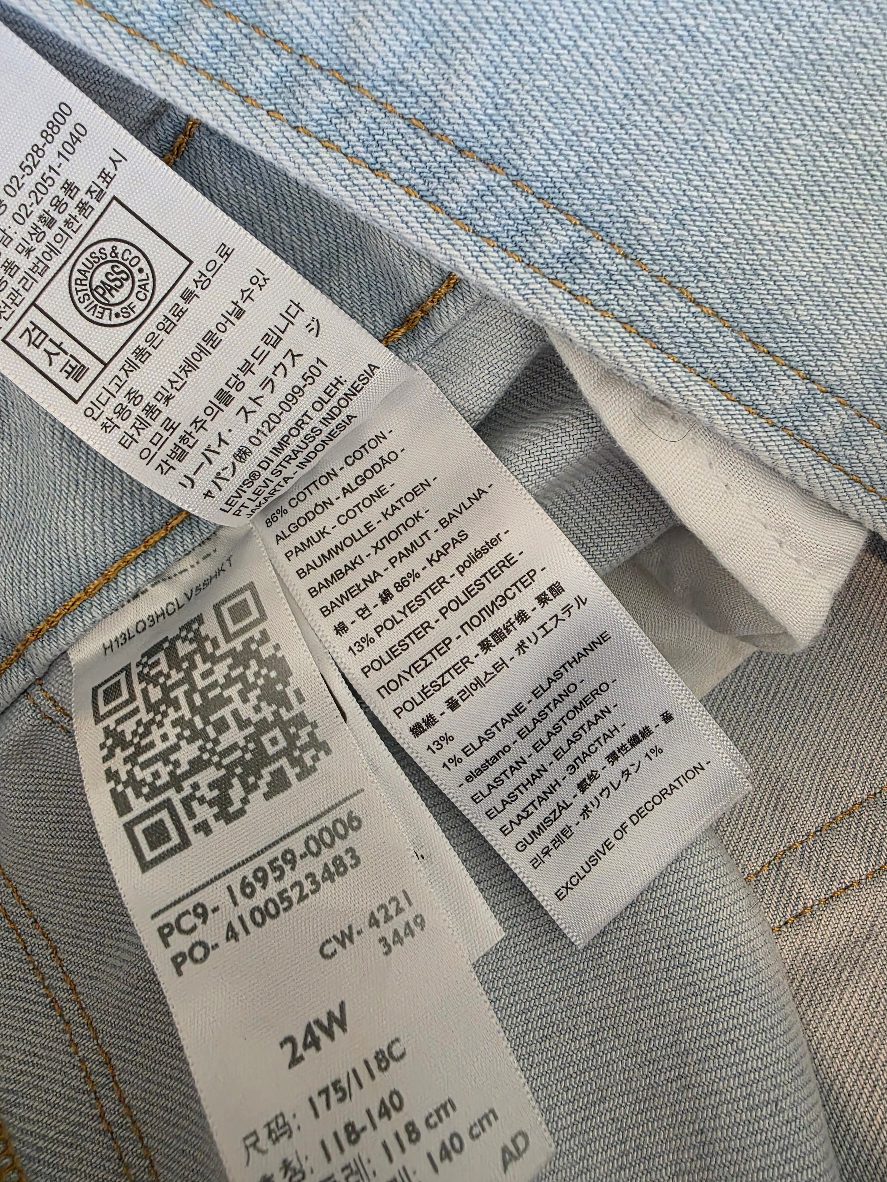 Levi's Light Wash Denim Overalls (24W)
