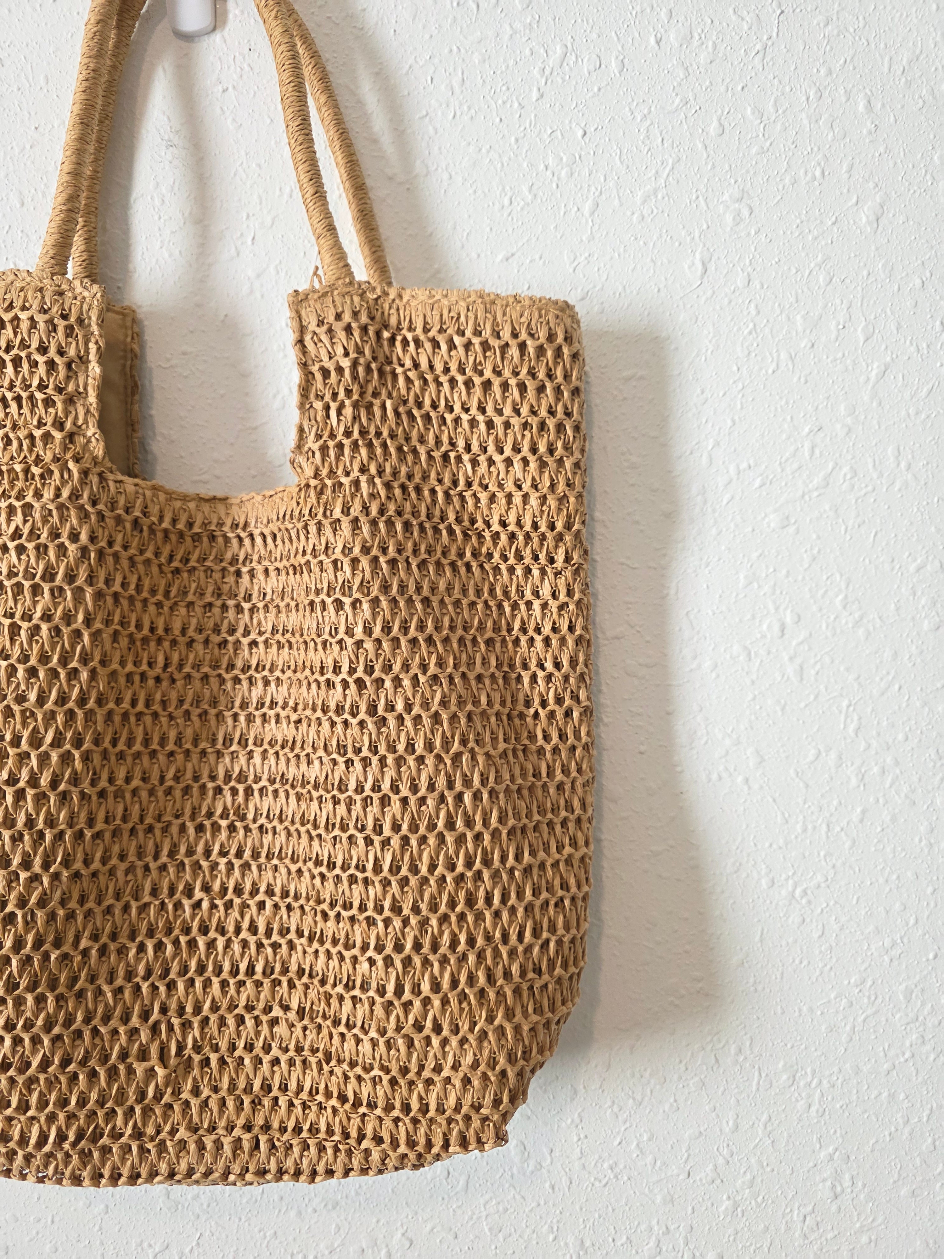 Raffia Straw Beach Bag
