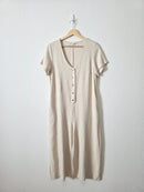 Grade & Gather Wide Leg Linen Jumpsuit (M)