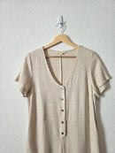 Grade & Gather Wide Leg Linen Jumpsuit (M)