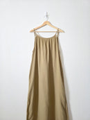 Quince Olive Gauze Maxi Dress (L)