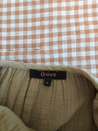 Quince Olive Gauze Maxi Dress (L)