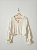 NEW Madewell Textured Cotton Sweater (L)