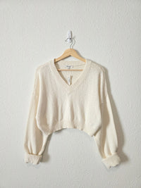 NEW Madewell Textured Cotton Sweater (L)