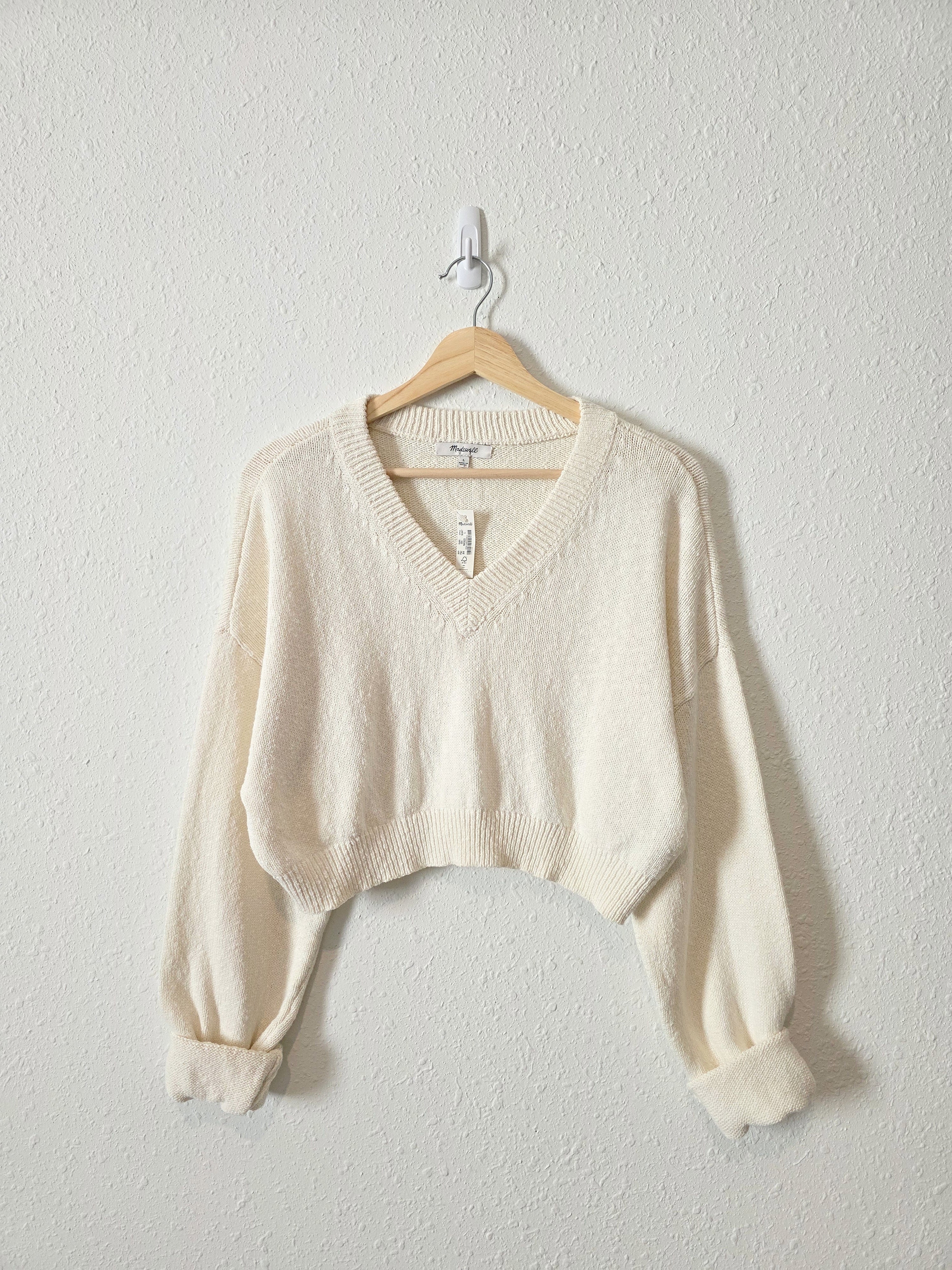 NEW Madewell Textured Cotton Sweater (L)