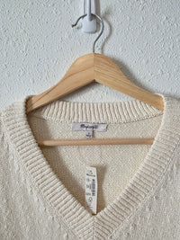 NEW Madewell Textured Cotton Sweater (L)
