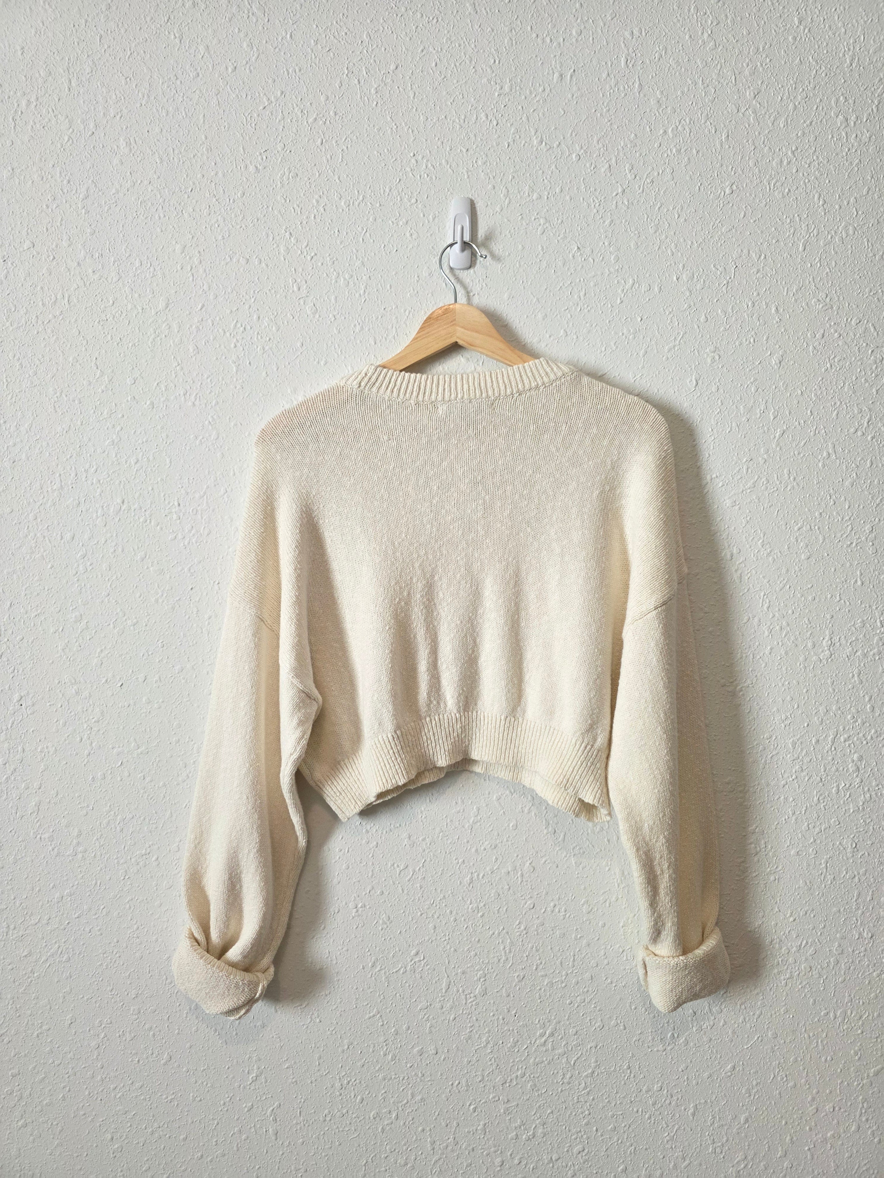 NEW Madewell Textured Cotton Sweater (L)