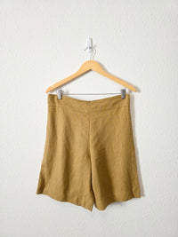 Conscious Clothing Mustard Linen Shorts (M)