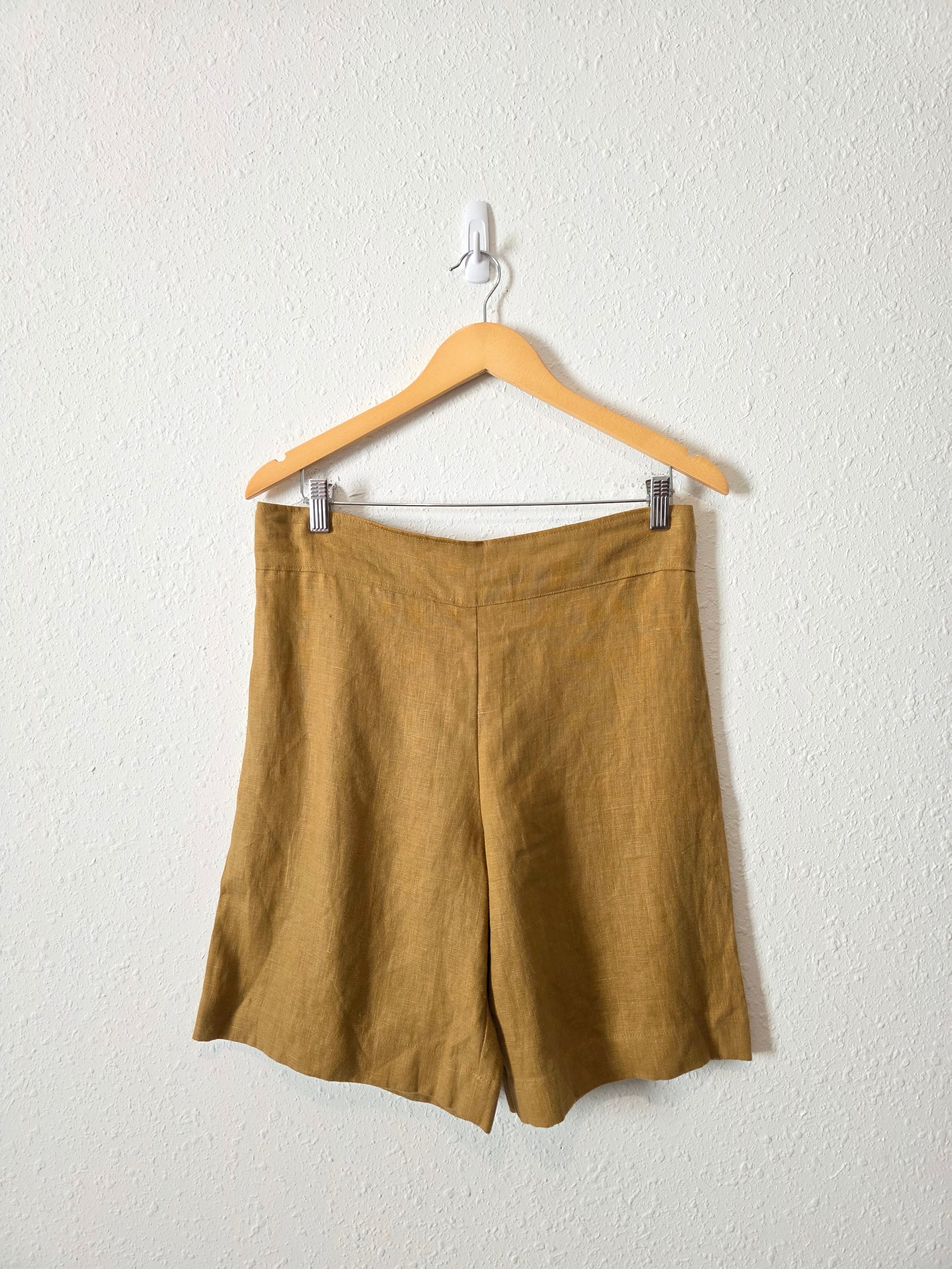 Conscious Clothing Mustard Linen Shorts (M)