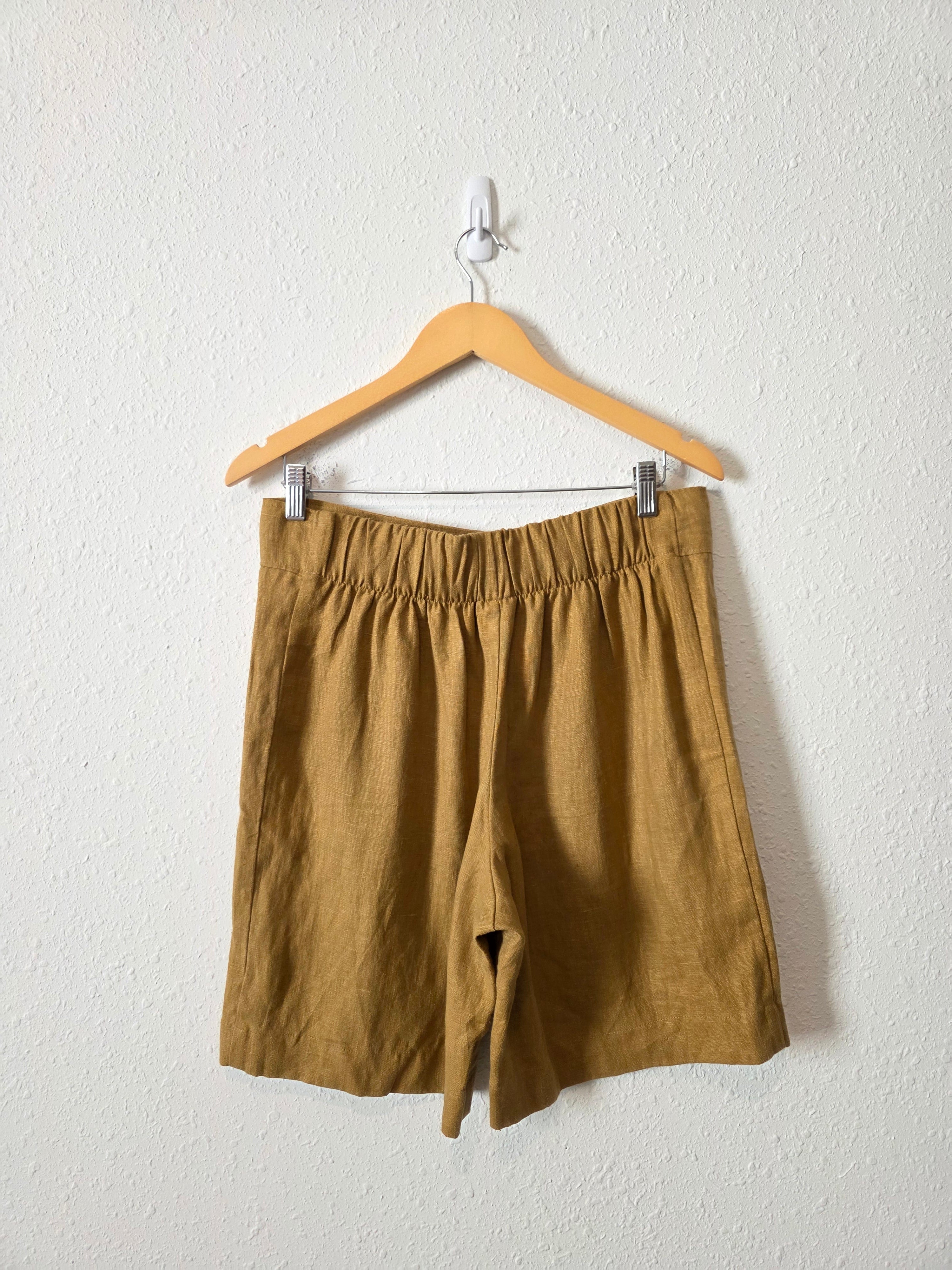 Conscious Clothing Mustard Linen Shorts (M)