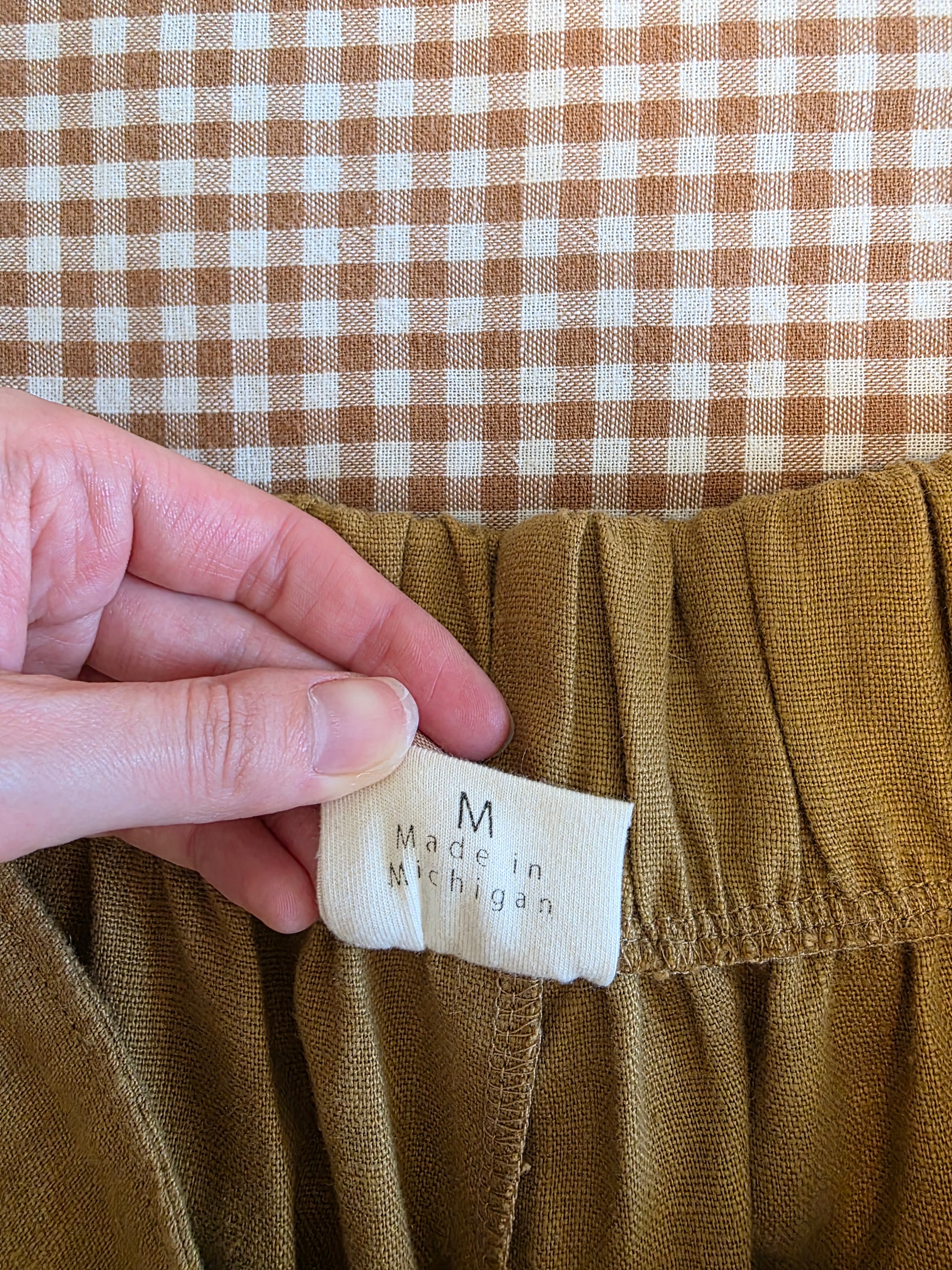Conscious Clothing Mustard Linen Shorts (M)