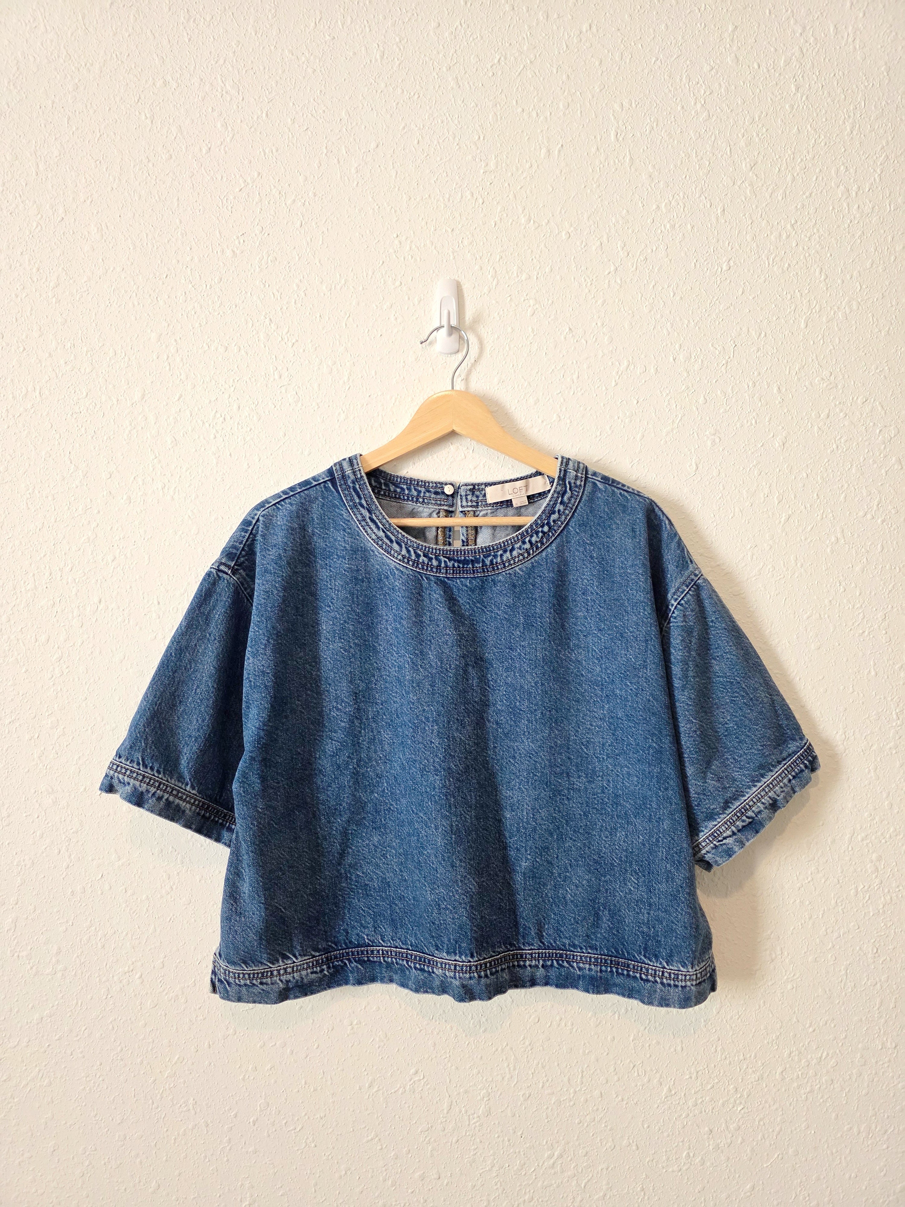 Loft Oversized Denim Top (M)