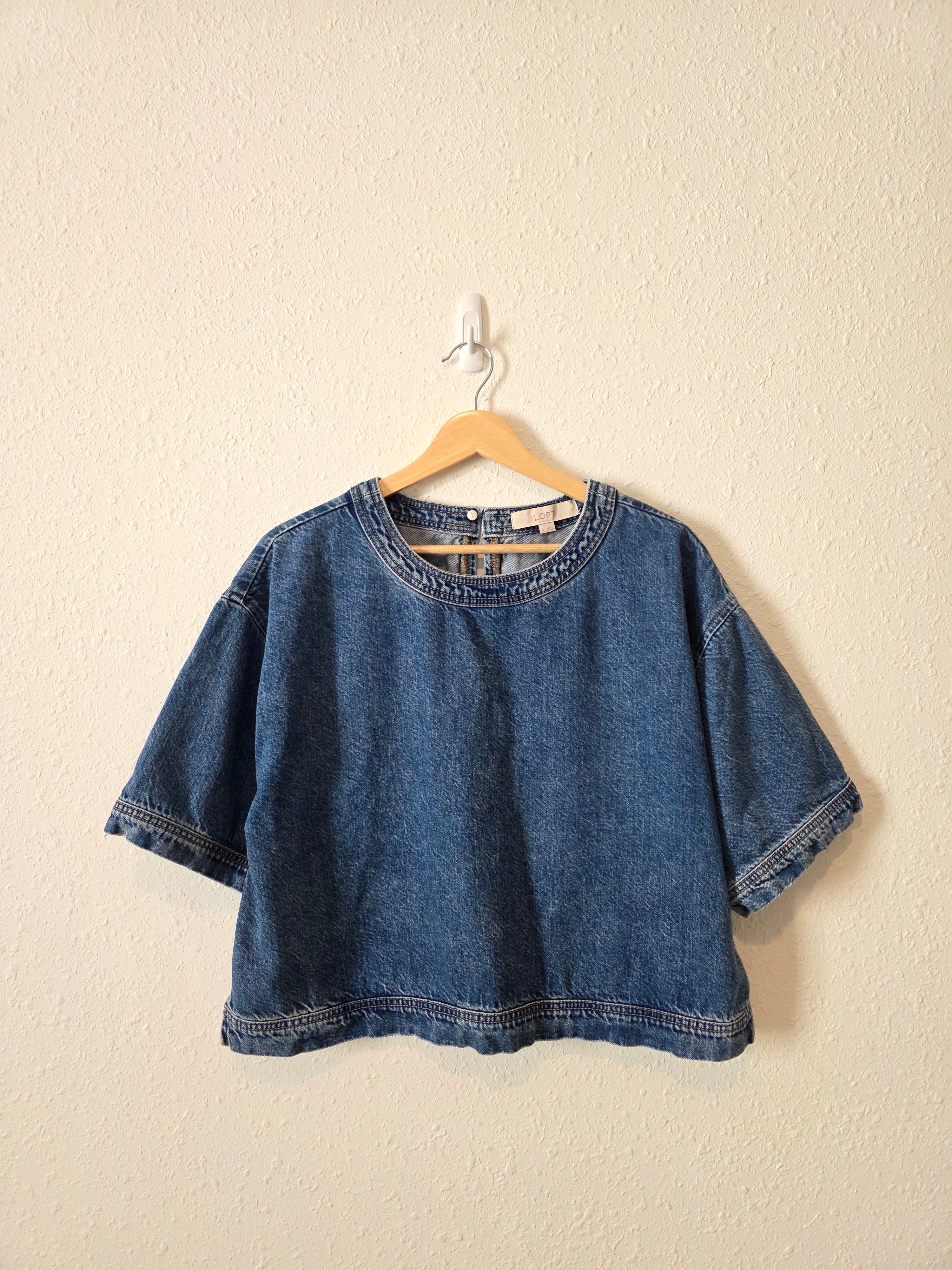 Loft Oversized Denim Top (M)