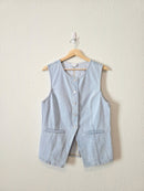 Le Lis Denim Button Up Vest (L)