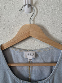 Le Lis Denim Button Up Vest (L)