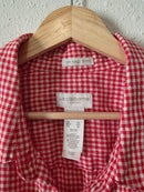 Vintage Gingham Linen Button Up (XL)