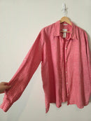 Vintage Gingham Linen Button Up (XL)